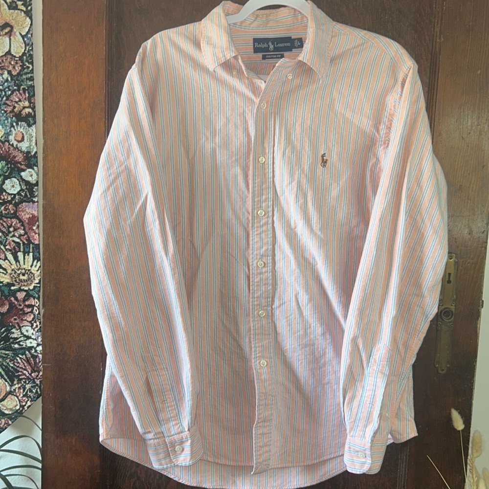 Men’s Ralph Lauren Salmon Button down shirt size L